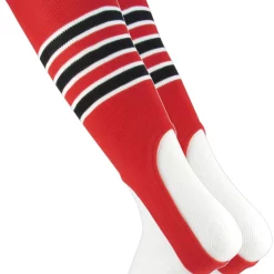 TCK – Pattern D – Adult 300 4″ Cut Baseball Stirrups -Easton Sales 4 In D Red Blk