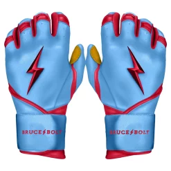 Bruce Bolt – BADER Series Youth Long Cuff Batting Gloves | BABY BLUE