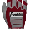 Franklin Custom CFX Pro Batting Gloves – Adult – Grey/Cardinal -Easton Sales Grey Card 1