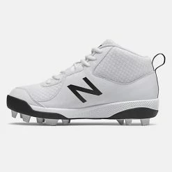New Balance 3000v5 Youth Molded Cleats – White (J3000SW5) -Easton Sales J3000SW5 3
