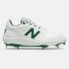 New Balance – White/Green Low-Cut L3000v5 Metal Spikes (L3000OA5) -Easton Sales L3000OA5 1