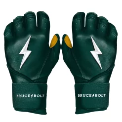 Bruce Bolt Batting Gloves – PREMIUM PRO Youth Long Cuff -Easton Sales Long Cuff Green 1 1