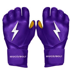 Bruce Bolt Batting Gloves – PREMIUM PRO Adult Long Cuff 30 Bruce Bolt Batting Gloves – PREMIUM PRO Adult Long Cuff -Easton Sales Long Cuff Purple 1