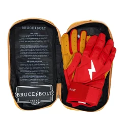 Bruce Bolt Batting Gloves – PREMIUM PRO Youth Long Cuff -Easton Sales Long Cuff Red 4 1