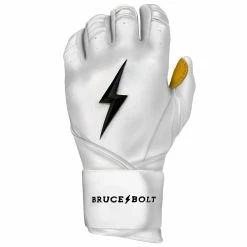 Bruce Bolt Batting Gloves – PREMIUM PRO Adult Long Cuff 22 Bruce Bolt Batting Gloves – PREMIUM PRO Adult Long Cuff -Easton Sales Long Cuff White 6