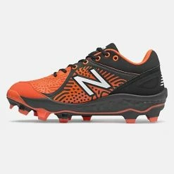 New Balance – Men’s Black/Orange 3000v5 Fresh Foam Molded Cleat (PL3000T5) -Easton Sales PL3000T5 3