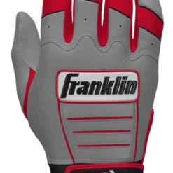 Franklin Custom CFX Pro Batting Gloves – Adult – Grey/Red