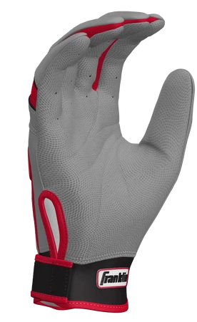 Franklin Custom CFX Pro Batting Gloves – Adult – Grey/Red 6 Franklin Custom CFX Pro Batting Gloves – Adult – Grey/Red - Image 4