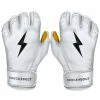 Bruce Bolt – PREMIUM PRO Adult Short Cuff Batting Gloves 1 Bruce Bolt – PREMIUM PRO Adult Short Cuff Batting Gloves -Easton Sales Short Cuff White 1 1