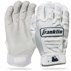 Franklin CFX Pro Chrome Batting Gloves – Adult – White