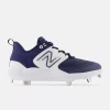 New Balance Navy/White L3000v6 Metal Spikes -Easton Sales l3000tn6 1