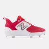 New Balance Red/White L3000v6 Metal Spikes 2 New Balance Red/White L3000v6 Metal Spikes -Easton Sales l3000tr6 1