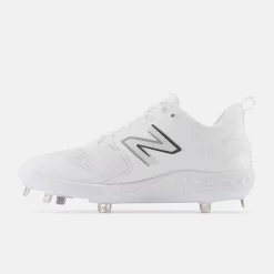 New Balance White L3000v6 Metal Spikes -Easton Sales l3000tw6 3