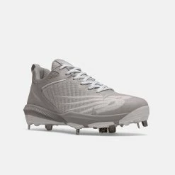 New Balance – Grey/White FuelCell 4040v6 Metal Spikes (L4040TG6) -Easton Sales l4040tg6 4