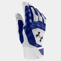 Under Armour Adult Yard Batting Gloves – White/Royal