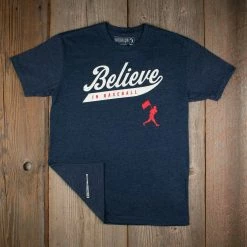 Baseballism – Believe In Baseball Navy T-Shirt (Men’s) -Easton Sales products believe in baseball 3