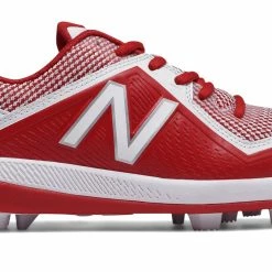 New Balance – Red/White Junior Low Rubber Baseball Cleats (J4040TR4)