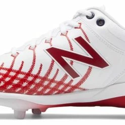New Balance – White/Red Hero 4040v5 Metal Spikes (L4040AS5) -Easton Sales products l4040as5 2