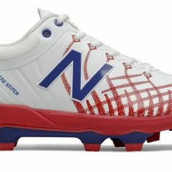 New Balance 4040v5 Adult Molded Cleats – Red/White/Blue (PL4040PR)