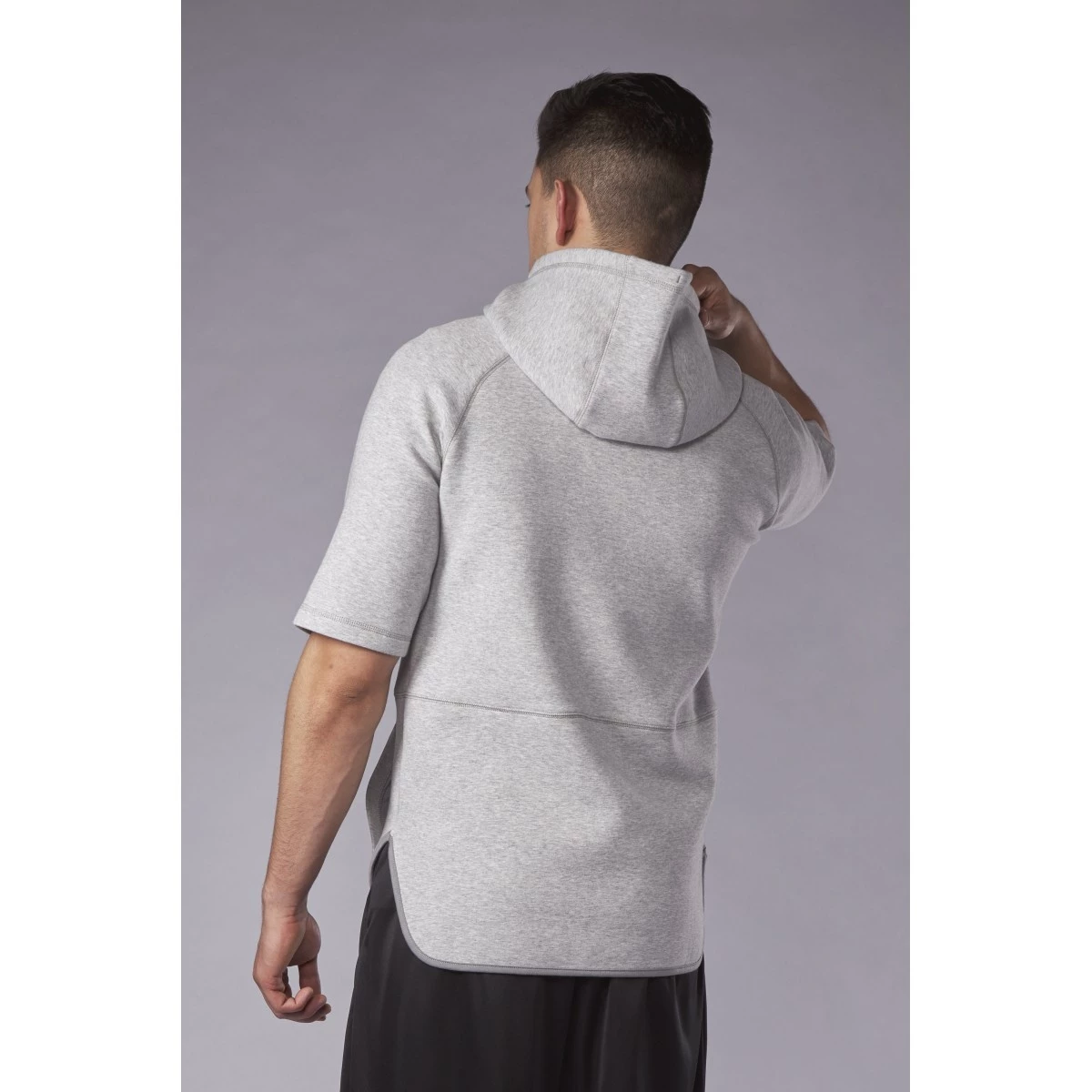 Evoshield Men’s Pro Team Short Sleeve Hoodie – Grey 6 Evoshield Men’s Pro Team Short Sleeve Hoodie – Grey - Image 4